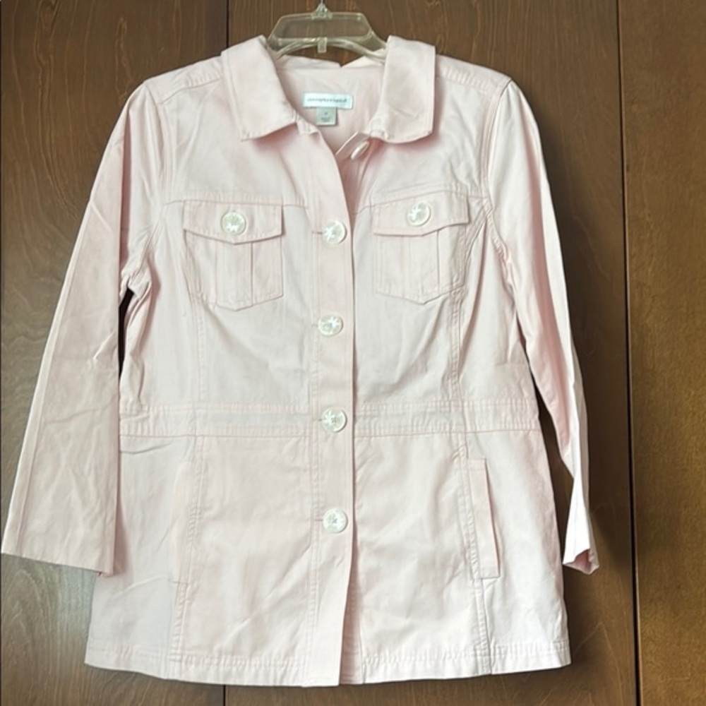 Christopher & Banks Pink Utility Jacket Lightweight Casual EUC Sz M